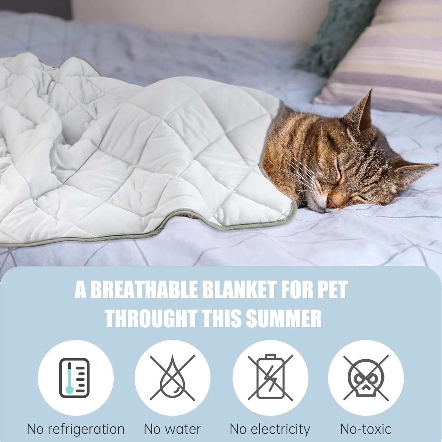 Leekalos Dog Cooling Mat,Pet Cooling Pads for Dogs Blanket,Summer Cooling Bed for Cats Blanket,Portable Pet Cooling Cushion for Home & OutdoorKeep Cooling for Pets (Cool Grey, Small(22"x28"))
