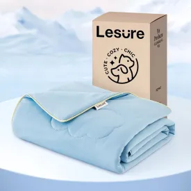 Lesure Premium Cooling Dog Blankets for Bed - Washable Dog Cooling Throw Blanket with Q-MAX>0.4Durable Self Cooling Pet Mat, Soft Cooling Summer Blanket for Hot Weather, Blue, 60x80