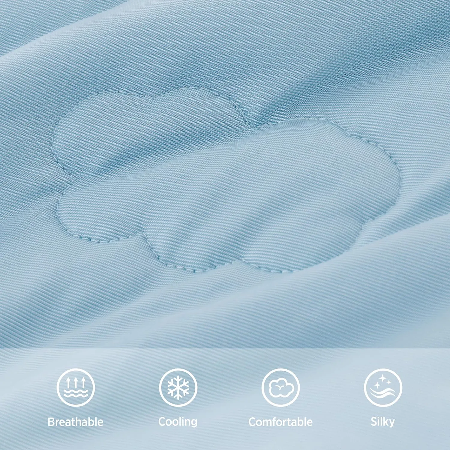 Lesure Premium Cooling Dog Blankets for Bed - Washable Dog Cooling Throw Blanket with Q-MAX>0.4Durable Self Cooling Pet Mat, Soft Cooling Summer Blanket for Hot Weather, Blue, 60x80