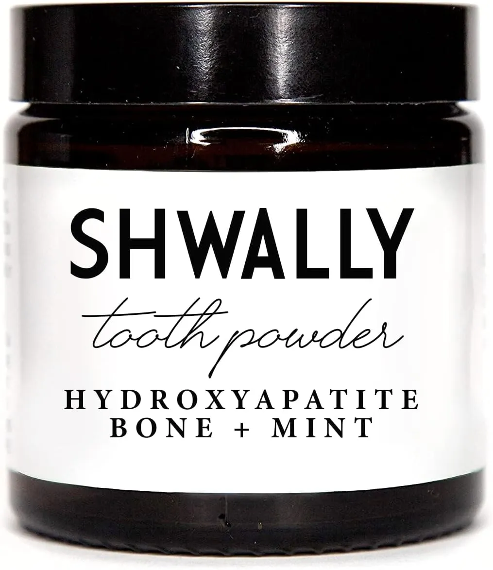 Magical Tooth Powder W/Hydroxyapatite Cattle Bone & Fluoride Free Amish Eggshell   Organic Peppermint - 100% Fluoride Free ReMineralizing, Whitening & Polishing Powder 200  Brushings (2 oz)