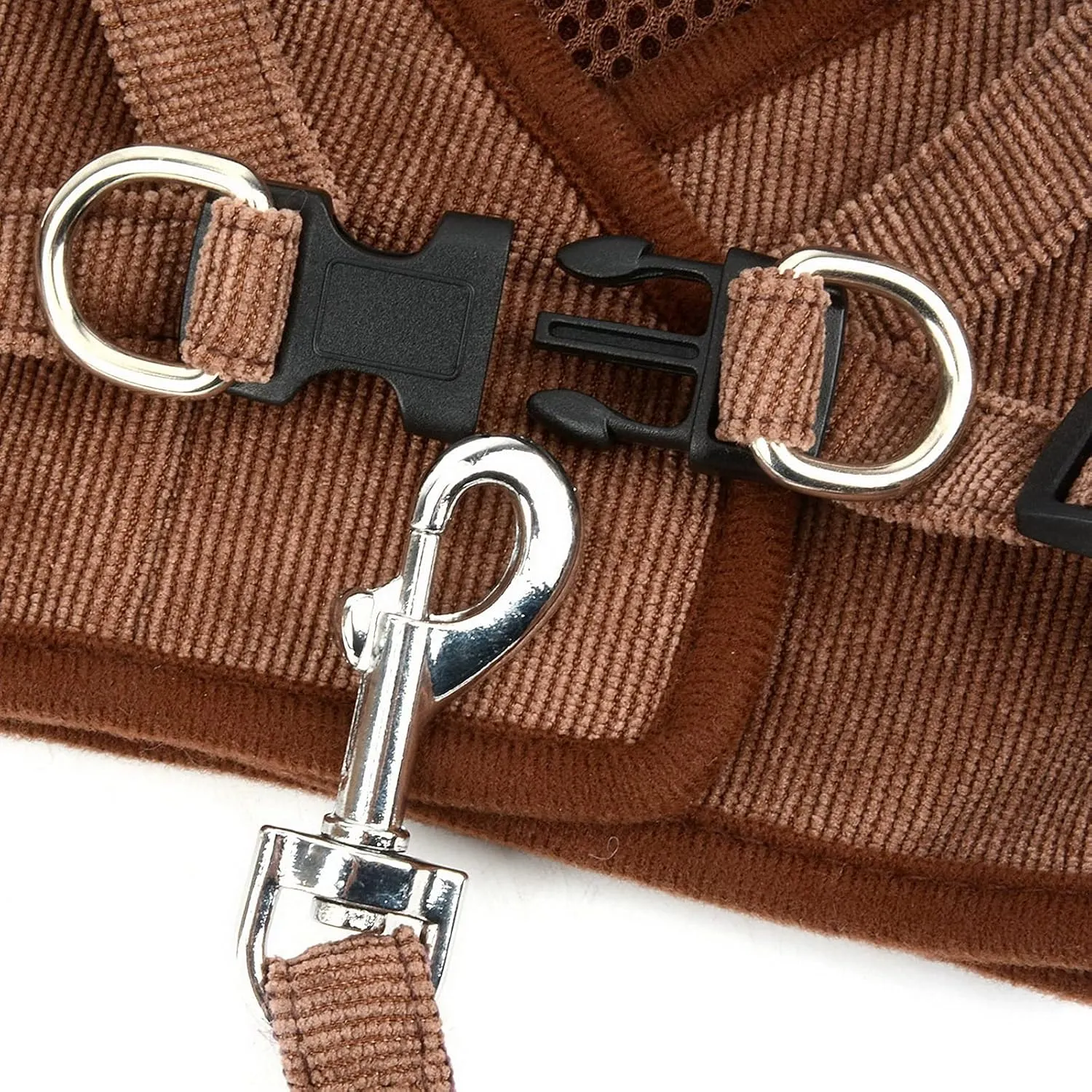 Mesh Harness for Small Dogs Large Cats No Pull No Choke Escape Proof Padded Vest Puppy Leash Lead for Kitten Walking Jacket Adjustable Training Collar Corduroy Soft Comfy Material