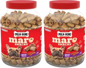 Milk-Bone MaroSnacks Bacon Flavor Small Dog Treats With Bone Marrow, 40 Ounces (Pack of 2) (Packaging Design May Vary)