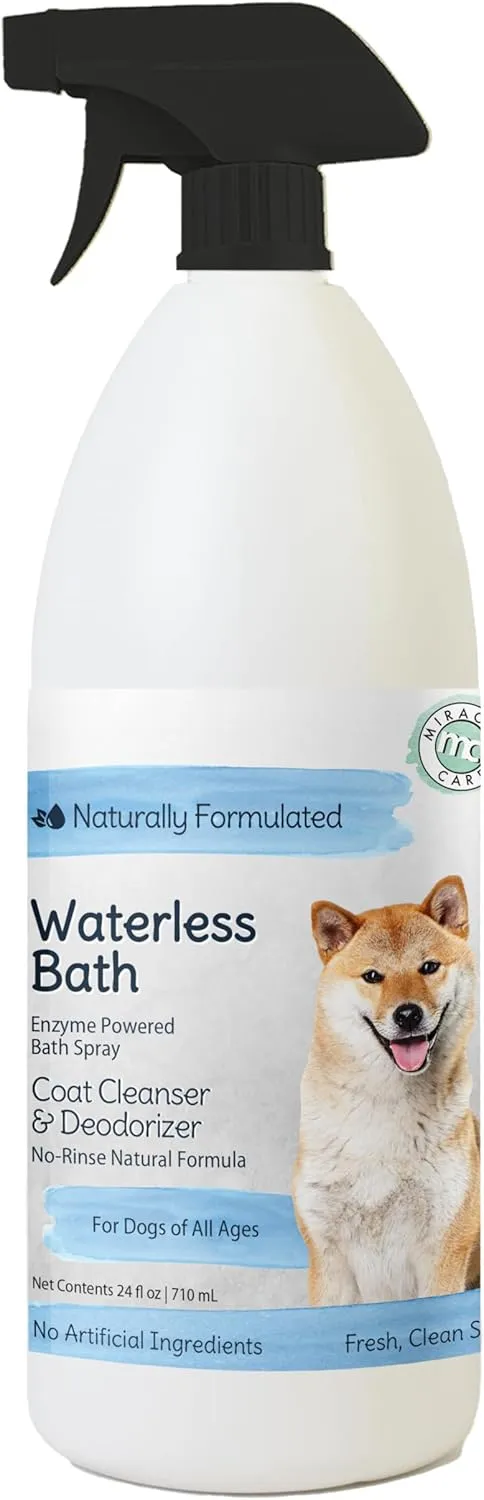 Miracle Care Waterless Bath For Dogs, Coat Cleanser and Deodorizer, 24 Ounces