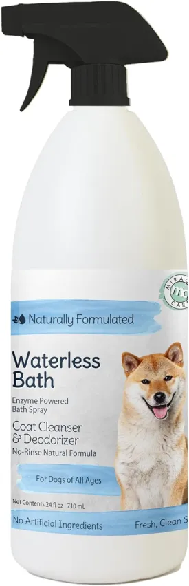 Miracle Care Waterless Bath For Dogs, Coat Cleanser and Deodorizer, 24 Ounces