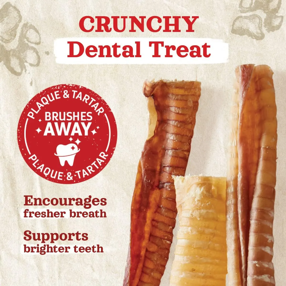 Natural Farm Beef Trachea for Dogs (6 Inch, 6 Pack)- 100% Beef,Odor Free Trachea Dog Chews- Glucosamine & Chondroitin for Joint & Hip Mobility, Bone Strength- Low-Fat Crunchy & Crispy- for All Dogs