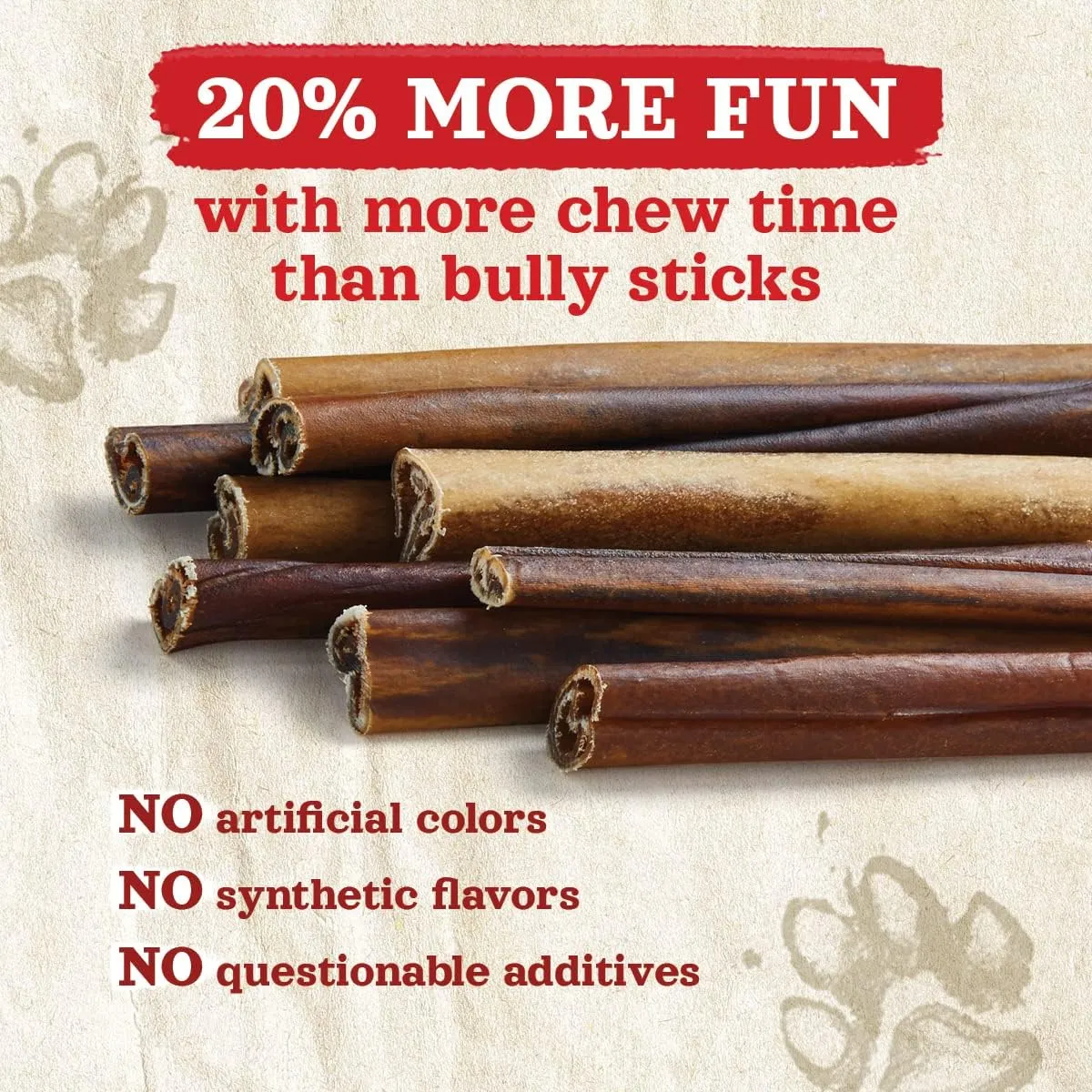 Natural Farm Collagen Dog Chews (3-5, 10 Units), Odor-Free Long Lasting Bully Sticks & Rawhide Alternative Dog Treats, 95% Collagen Low Fat, High Protein  Small & Medium Dogs