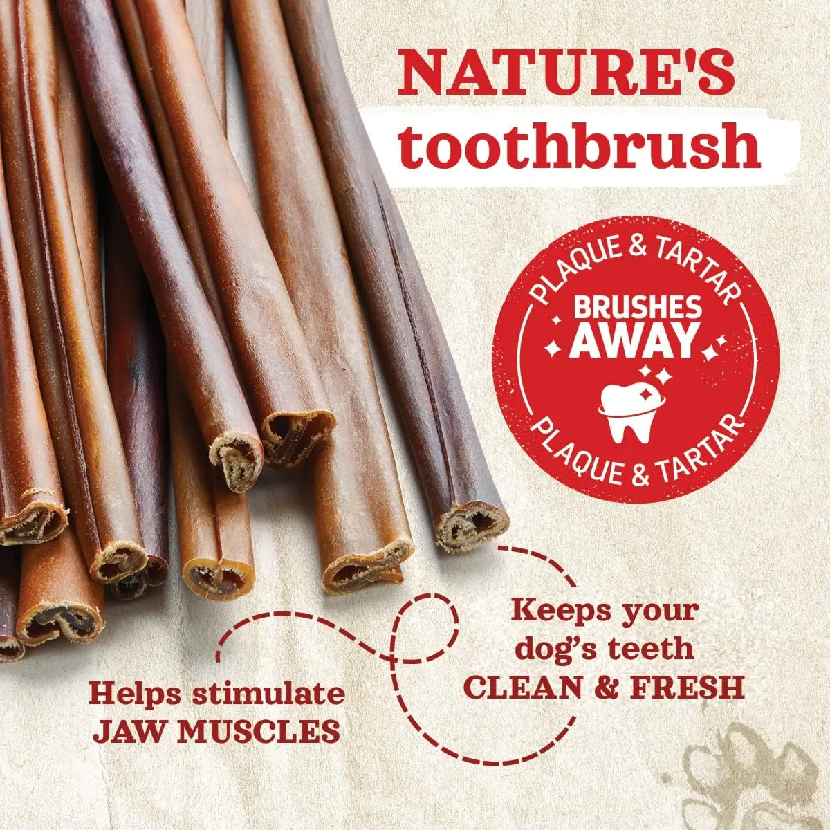 Natural Farm Collagen Dog Chews (3-5, 10 Units), Odor-Free Long Lasting Bully Sticks & Rawhide Alternative Dog Treats, 95% Collagen Low Fat, High Protein  Small & Medium Dogs