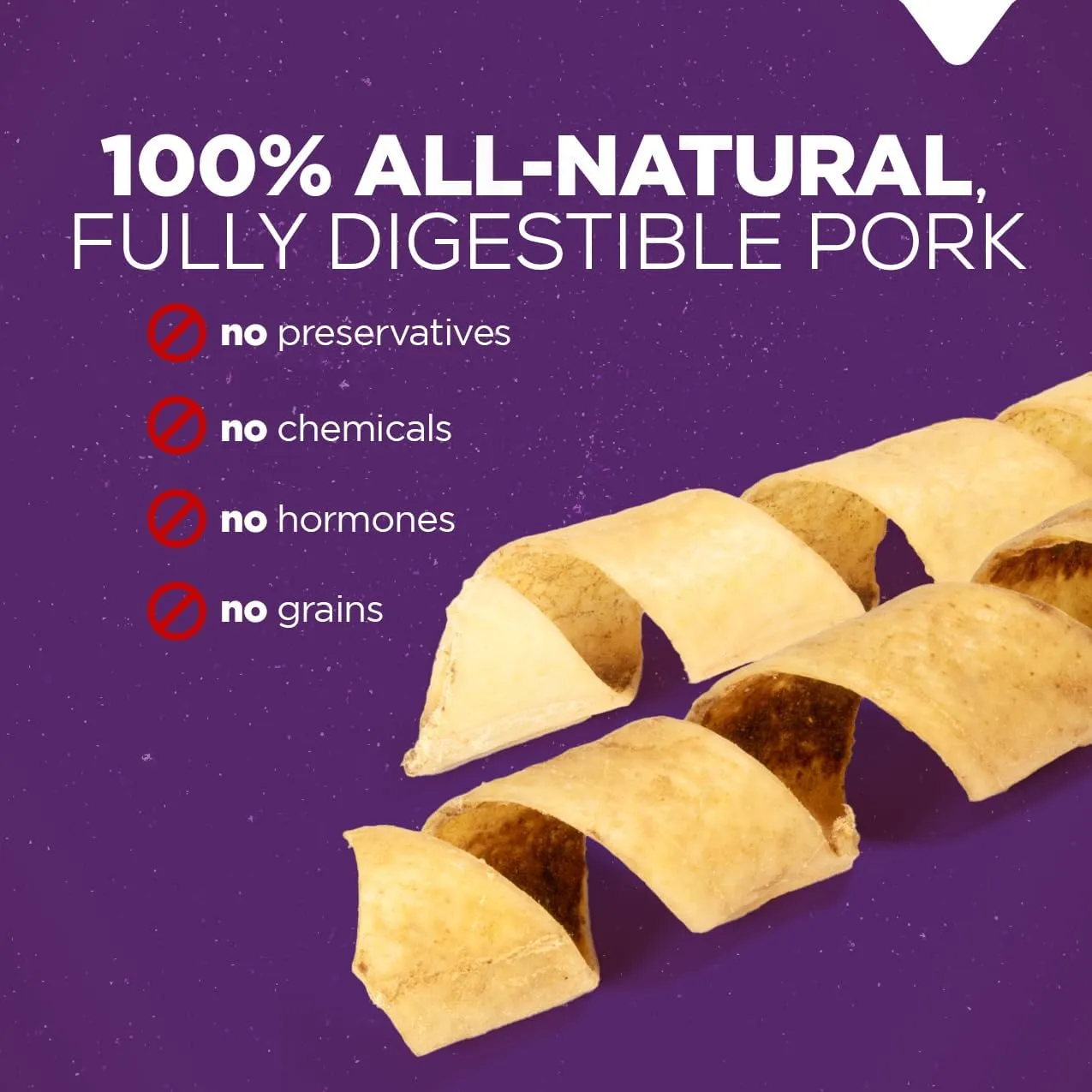Natural Farm Curly Pork Collagen Sticks (5-6 Inch, 12 Pack), Fully Digestible & Natural Dog Chews, Flavorful & Long Lasting, Best for Small & Medium Chewers, Odor-Free Rawhide Alternative