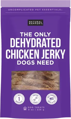 Natural Rapport Chicken Jerky Dog Treats - The Only Chicken Tender Jerky Dogs Need - All Natural Dog Treats for Small and Large Dogs (8 oz)