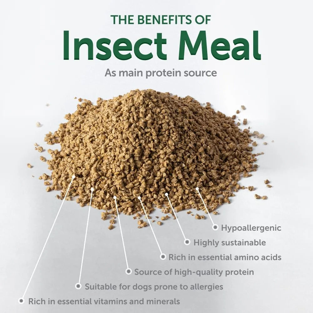 Nature's Protection Superior Care White Dogs Rice Based Dry Dog Food - High Protein, Tear Stain Dog Food for All Breeds Light Coated All Life Stages Dogs, Fresh Pet Meal, Insect, 22 lb