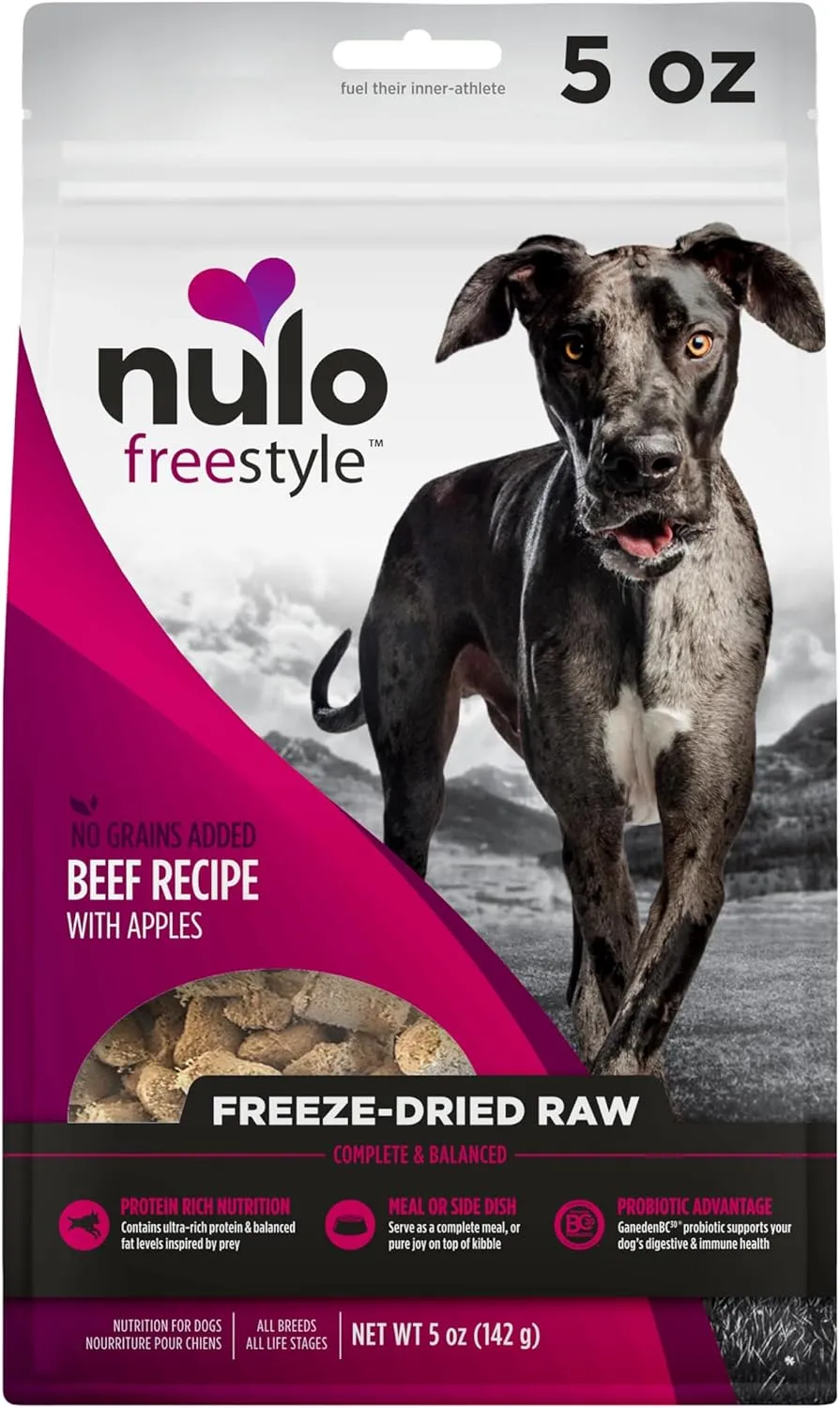 Nulo Freestyle Freeze-Dried Raw, Ultra-Rich Grain-Free Dry Dog Food for All Breeds and Life Stages with BC30 Probiotic for Digestive and Immune Health