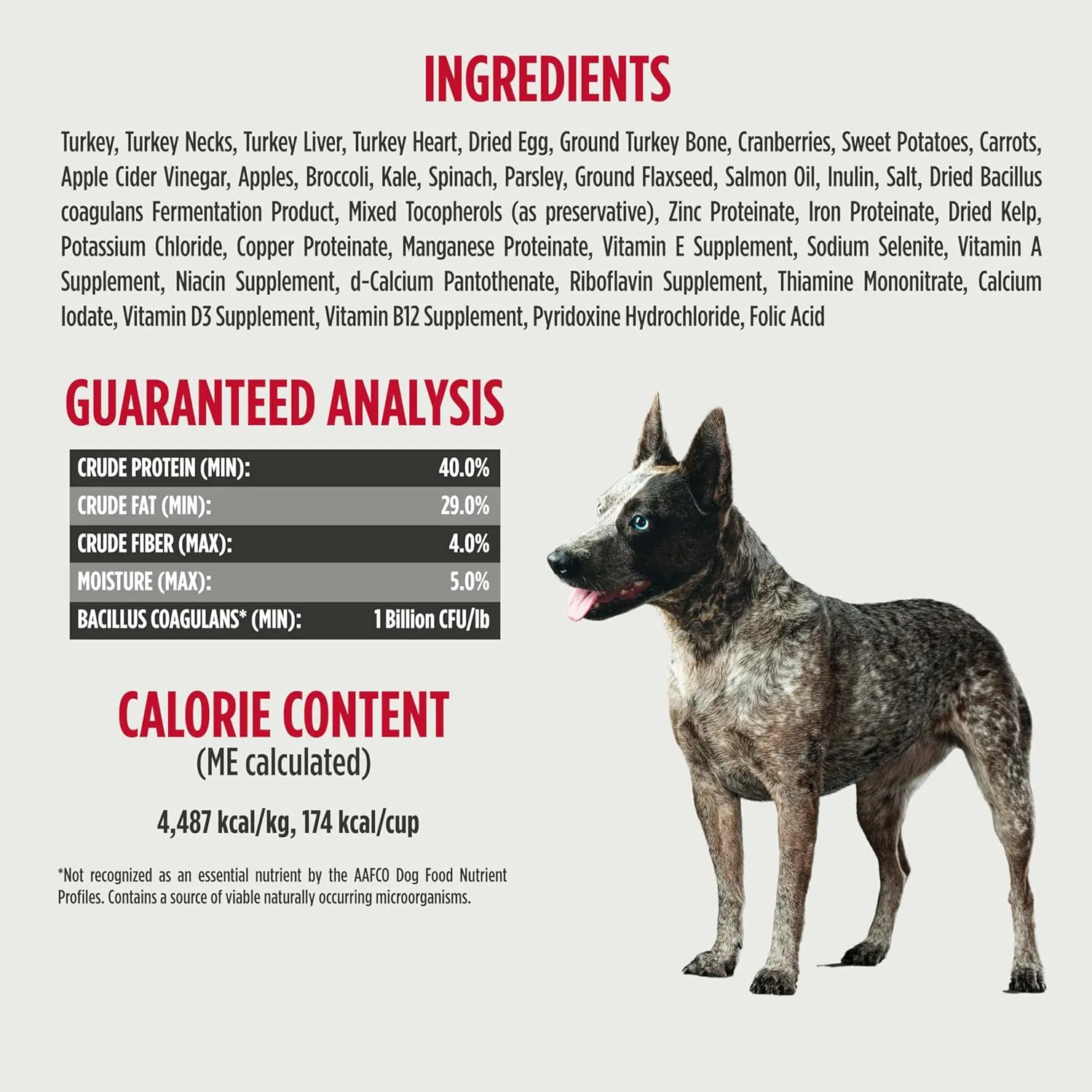 Nulo Freeze-Dried Raw Turkey Recipe with Cranberries Complete and Balanced Dry Dog Food Kibble, 8 Ounce Bag