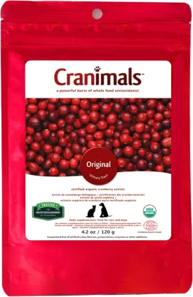 Organic Cranberry Cat and Dog Supplement, Prevents UTIs, Incontinence and Struvite Stones, Replaces antibiotics.