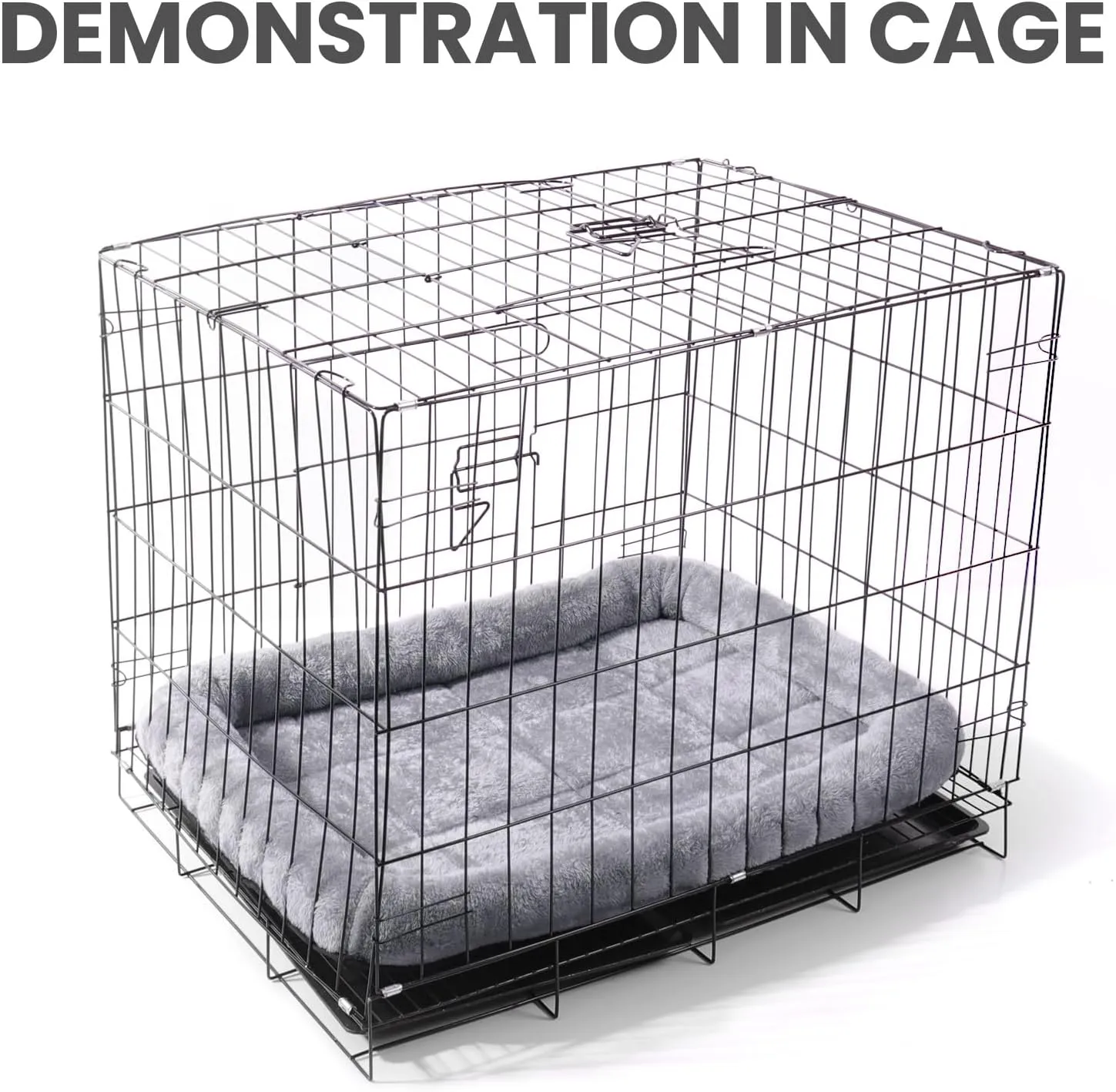 Patas Lague Bolster Dog Bed for Medium Dogs 36''x24'', Soft Warm Foam Pet Sofa Bed, Machine Washable Pet Cat Crate Mat for Medium Breeds, Black