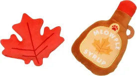 Pearhead Maple Leaf Cat Toys - Set of 2 Crinkle Cat Nip & Teaser, Must Have Pet Accessories for Thanksgiving, Chase & Exercise Toys
