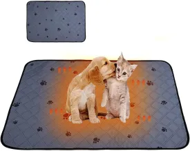 Pet Bed, Comfy Self-Warming Thermal Pet Pad - Indoor, Outdoor Pet Bed with Non-Slip Base, Washable Gray Design, Non-Slip Bottom Design, 28x40 Inches for Extra Warmth & Comfort