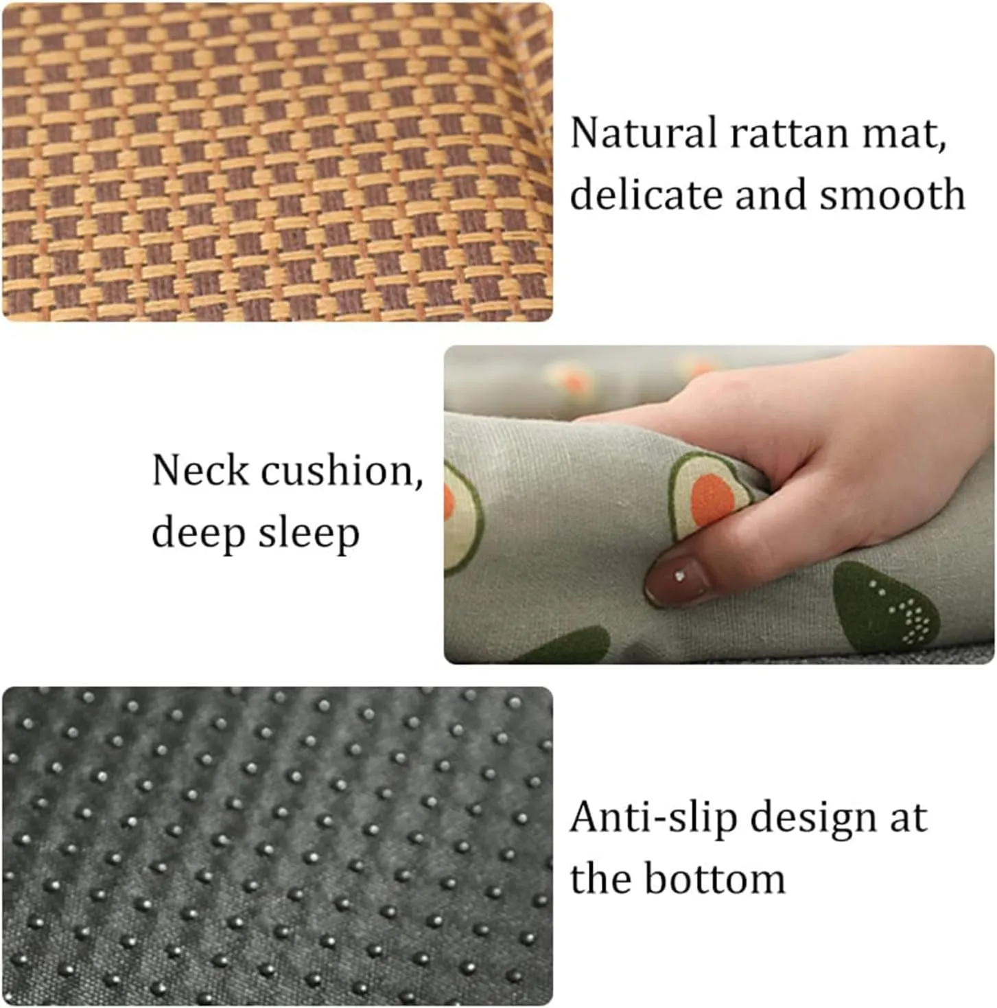 Pet Ice Pad Mat, Flopet Pet Ice Pad Mat, Cats Dogs Cooling Bed, Pet Cooling Ice Mat, Ice Rattan Cooling Bed for Cats Dogs, Washable Summer Pet Ice Mat Sleeping Pad with Pillow (50 * 40cm,C)