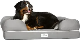 PetFusion Ultimate Dog Bed, Orthopedic Memory Foam, Multiple Sizes and Colors, Medium Firmness Pillow, Waterproof Liner, YKK Zippers, Breathable 35% Cotton Cover