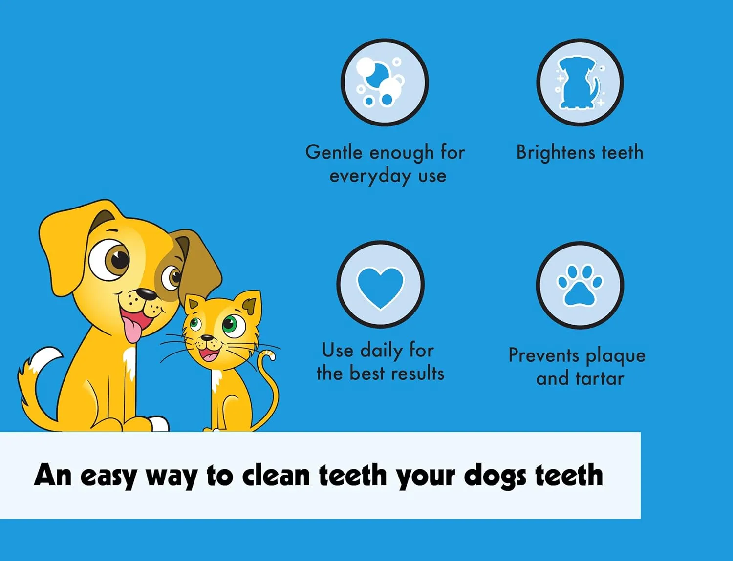 Petkin Plaque Remover Gel  Cleans Teeth and Gums, Removes Plaque and Tartar - Freshens Breath and Whitens Teeth with Baking Soda - Ideal for Daily Use, No Brushing or Rinsing - 4 fl oz