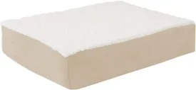PETMAKER Orthopedic Dog Bed - 2-Layer Memory Foam Pet Bed with Machine Washable Sherpa Cover - 20x15 Pet Bed for Small Dogs up to 20lbs (Tan)