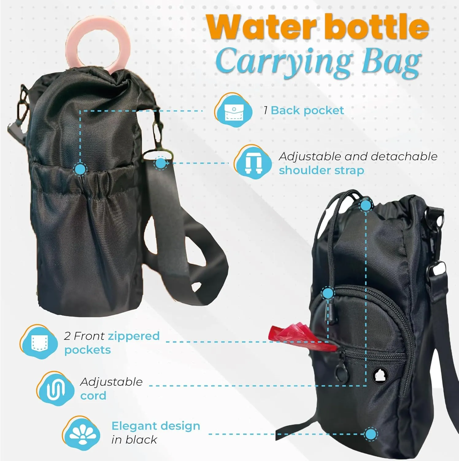 Portable Dog Water Bottle & Collapsible Dog Bowl Set  No-Spill, Travel-Friendly Puppy Essentials for Food & Water  Durable Dispenser for Outdoor Adventures (Pink)