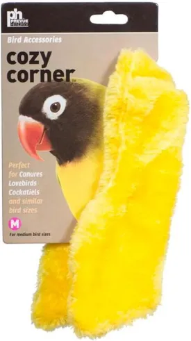 Prevue Pet Cozy Corner Fleece Bird Blanket - Medium (Yellow)