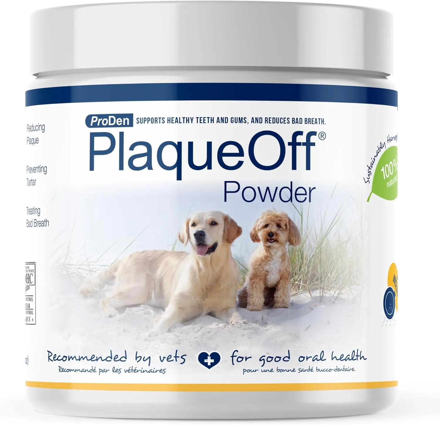 ProDen PlaqueOff Powder  Supports Normal, Healthy Teeth, Gums, and Breath Odor in Pets  420 g