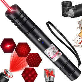 Red Laser Pointer Cat Toy, Red High Power Laser Pointer Long Range Strong Laser Light Pointer for Cats Dogs Toy Rechargeable Pointer Laser for Presentations Teaching Outdoor Cat Laser Toy