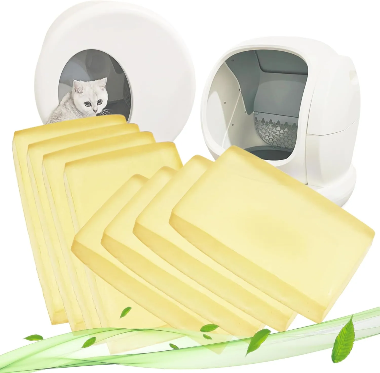 Replacement Odor Eliminator for MeoWant Self-Cleaning Cat Litter Box, Cat Toilet Deodorizer Compatible with MeoWant Automatic Litter Box (8 Pack)