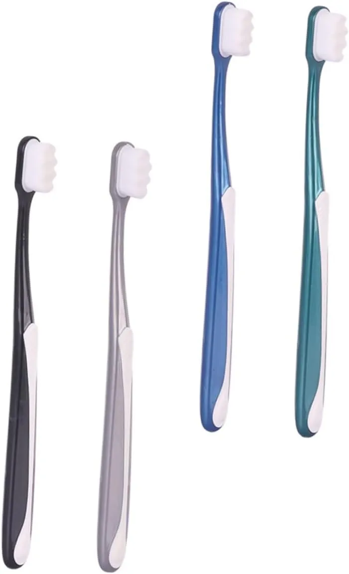 Soft Adult Toothbrush Large Brush Head Doggie Toothbrush Remove Plaque Maintain Oral Health Random Color