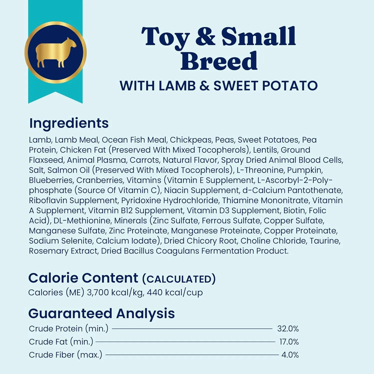 Solid Gold Small Breed Dry Dog Food - Grain Free & Gluten Free Made w/Real Lamb - High Fiber, Probiotic Dry Dog Food for Dogs - Nutrientboost - 11 LB Bag
