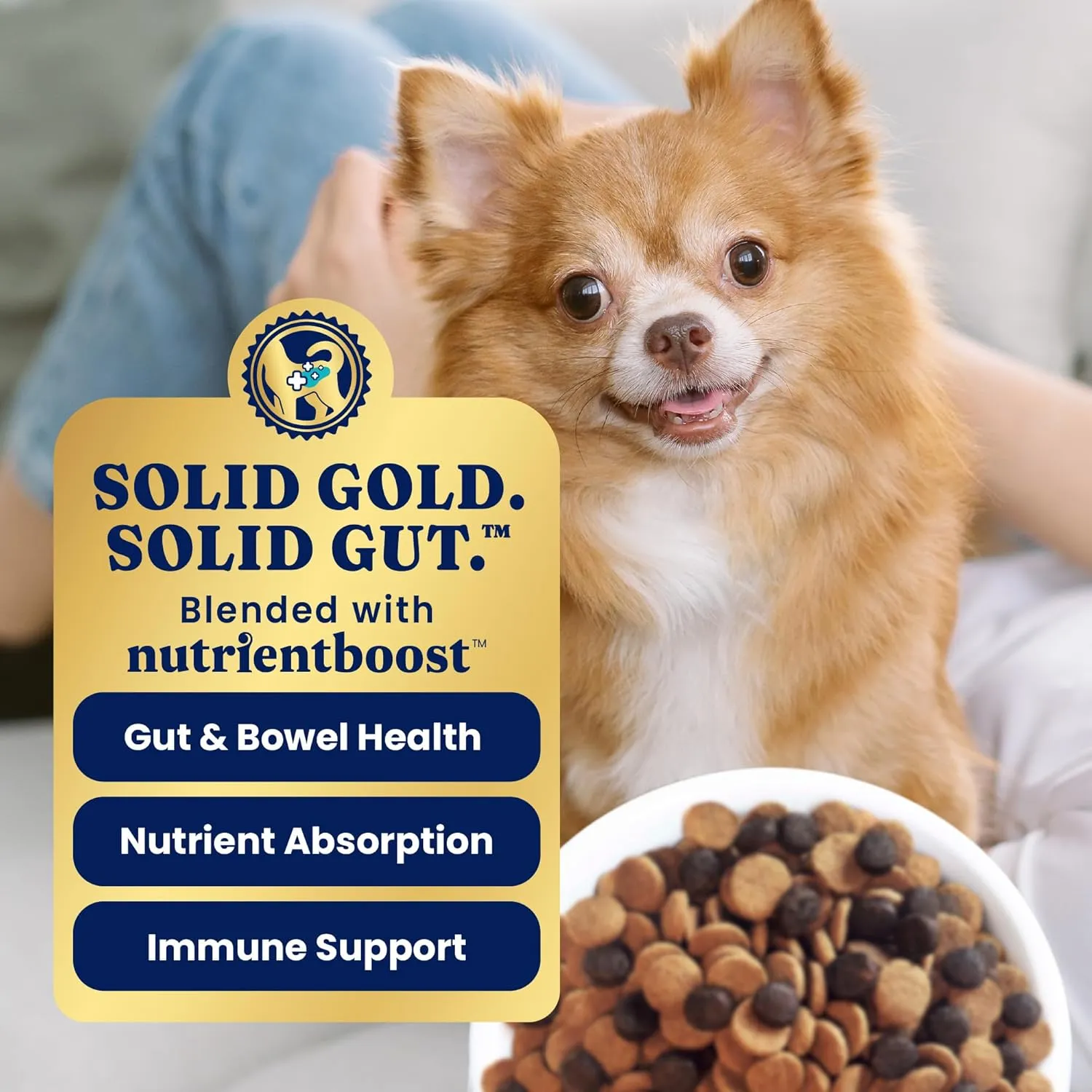 Solid Gold Small Breed Dry Dog Food - Grain Free & Gluten Free Made w/Real Lamb - High Fiber, Probiotic Dry Dog Food for Dogs - Nutrientboost - 11 LB Bag