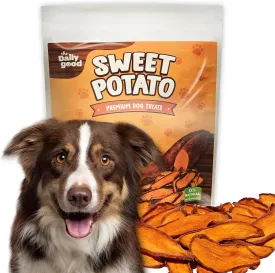 Sweet Potato Chews for Dogs- 100% All-Natural Single Ingredient Dog Treats- Crispy & Crunchy, Hypoallergenic, Grain Free, Easy to Digest, Perfect for Dogs of All Breeds and Sizes, 8 oz
