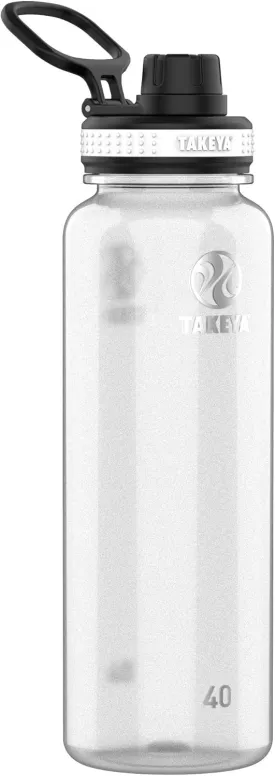 Takeya 885395502847 Tritan Bottle, Spout Lid Clear 40oz