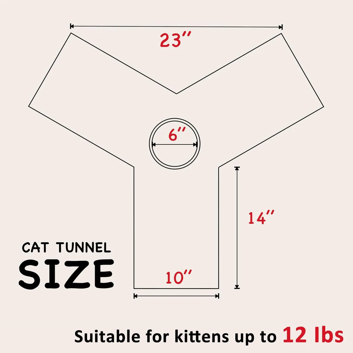 Tempcore Pet Cat Tunnel Tube Cat Toys 3 Way Collapsible, Tunnels for Indoor CatsKitty Bored Peek Hole Toy Ball Cat, Puppy, Kitty, Kitten, Rabbit
