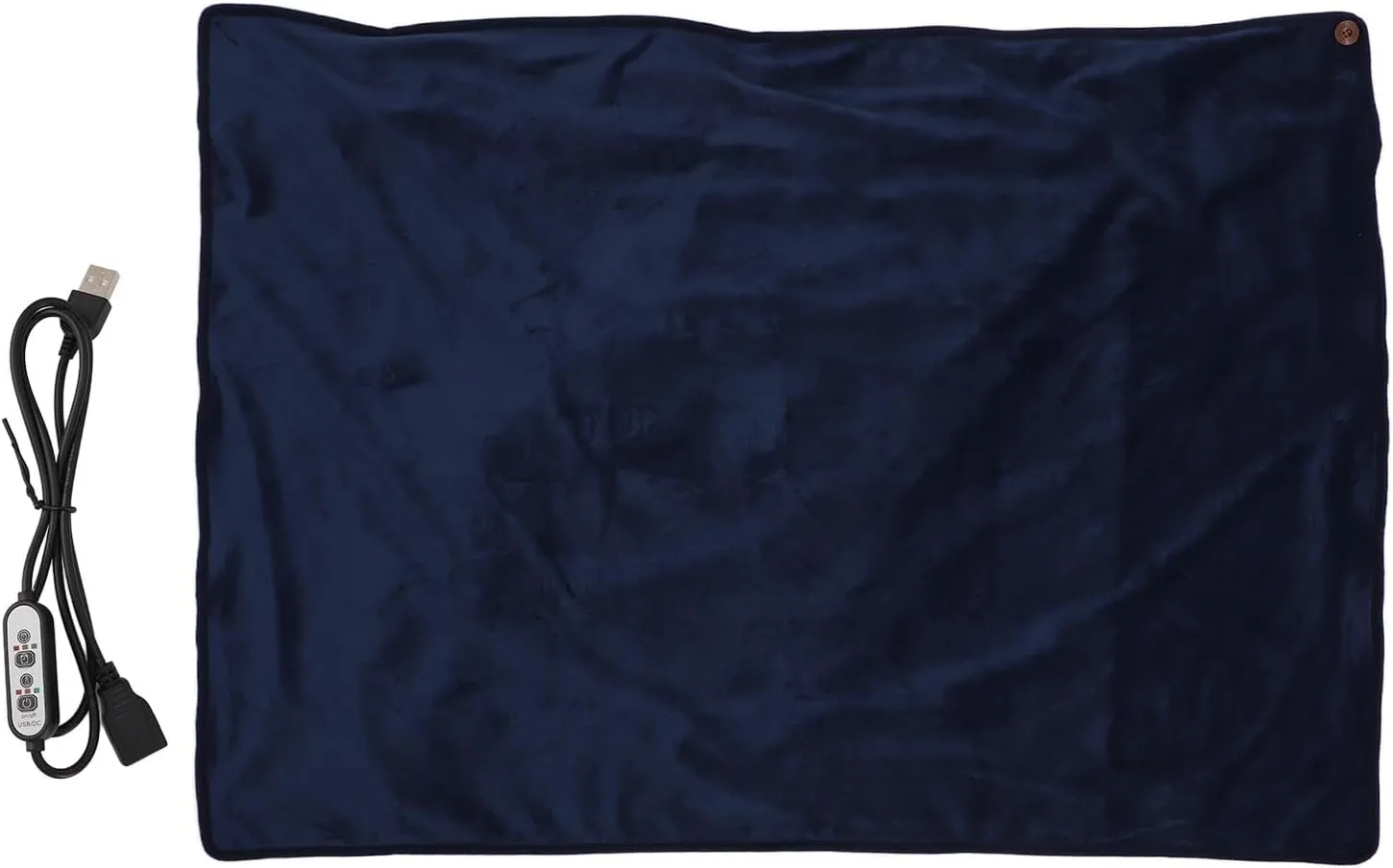 Topyond Heating Blanket, Rechargeable Electric Blanket Soft Adjustable Temperature Control Blanket for Man Women Kids Pets (Navy Blue)