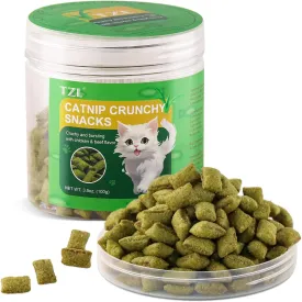 TZL Crunchy and Soft Treats,Chicken Flavor Cat Treat, All Natural & Healthy Snacks for Cat 3.5 oz. Tub (100g)