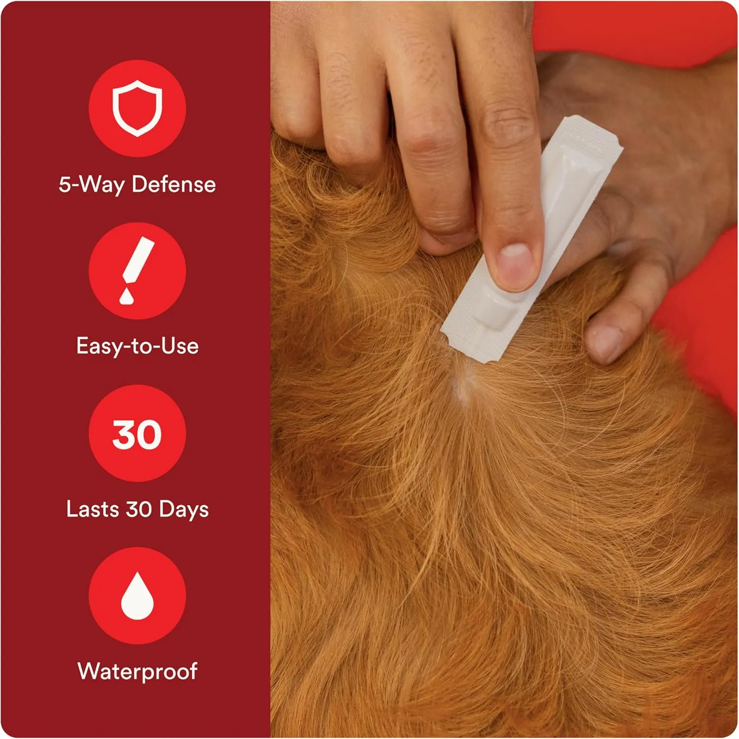 Ultra Flea and Tick Prevention for Dogs - Dog and Puppy Treatment and Control - Mosquito Repellent - Large, Fast Acting Waterproof Topical Drops, 6 Month Supply