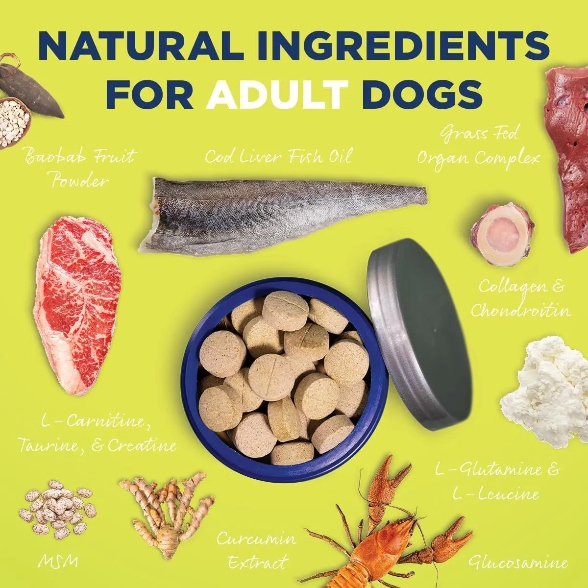 Vetericyn All-in 1 Multifunctional Dog Supplement | Digestive Enzymes   Glucosamine and Chondroitin for Bone and Joint Support   Vitamins, Antioxidants, Prebiotics, Probiotics, and Omegas. 90 Count