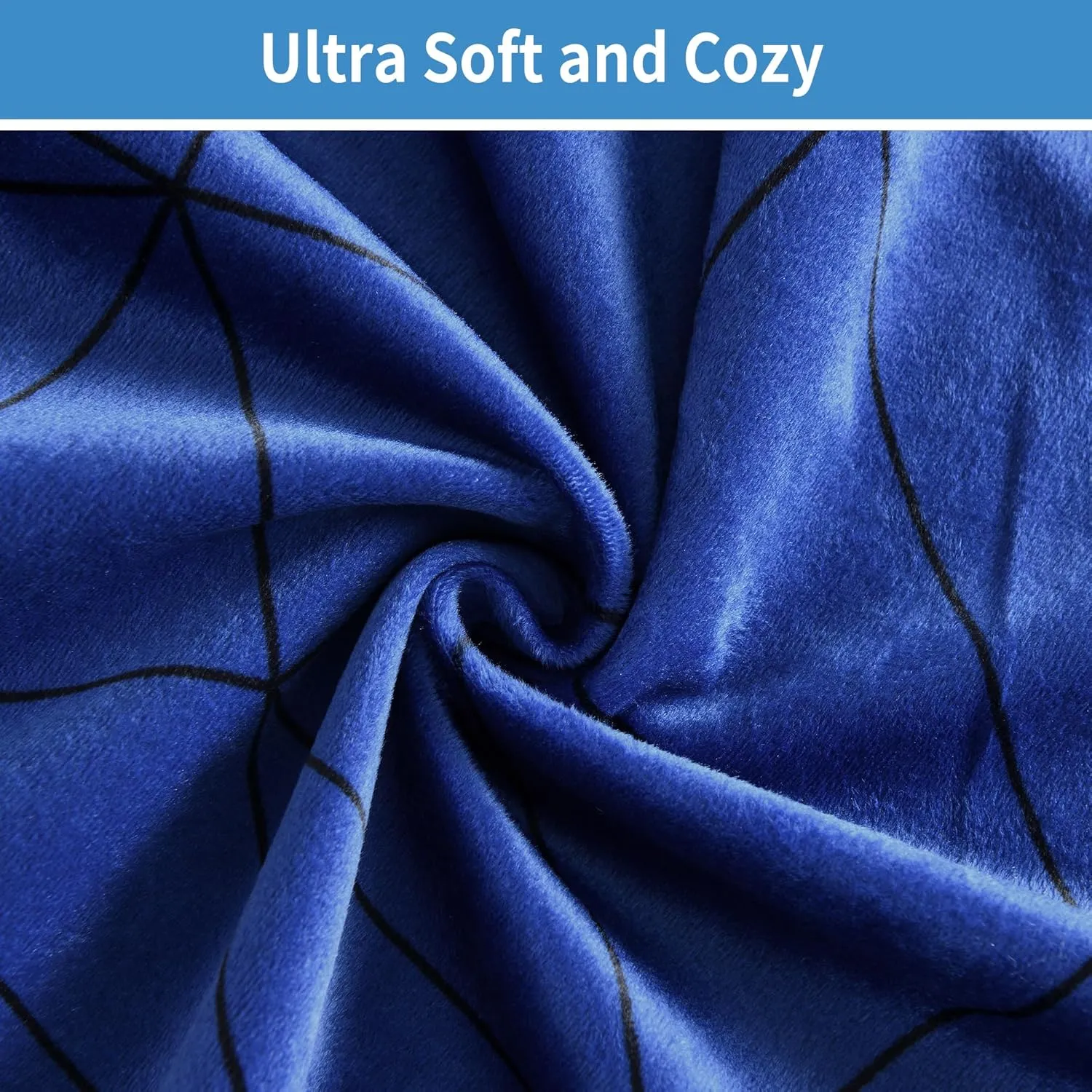 Waterproof Blanket Cover 70"x90" for Baby, Adults, Dogs, Cats or Any Pets, 3 Layer Protector and 100% Leak Proof Blanket for Bed, Sofa and Other Furniture, Easy to Clean, Navy & Light Grey