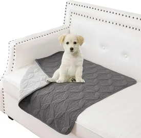 Waterproof Dog Blanket, 30x30 inches Small Pet Couch Covers for Sofa, Chair Bed Furniture Protector from Dogs Washable and Reversible-Lightgrey Darkgrey