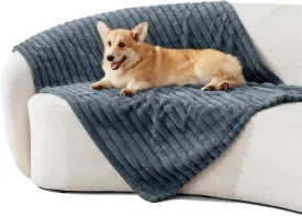 Waterproof Dog Blankets for Medium Dogs - 30x40 Medium Cat Blanket Washable for Couch Protection, Soft Faux Fur Throw Blanket Furniture Protector, Grey