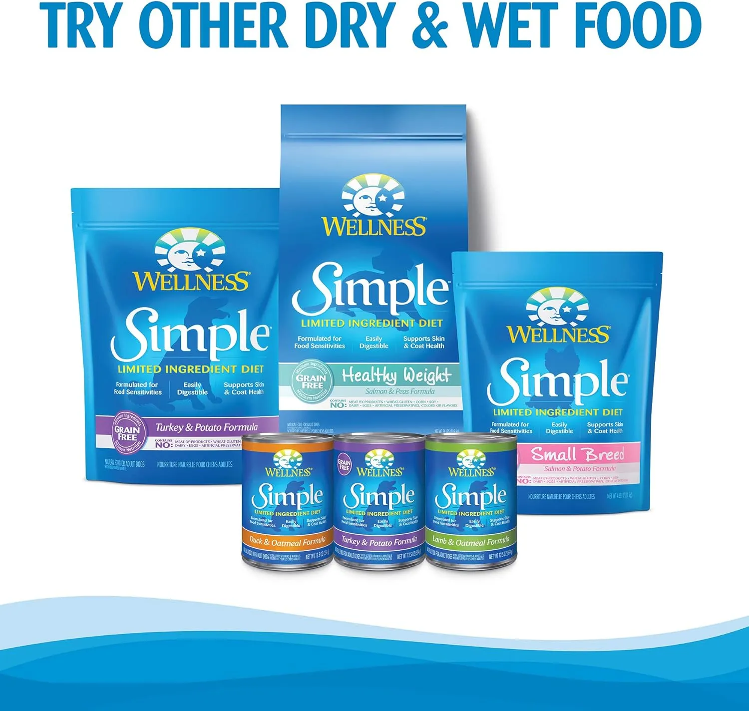 Wellness Simple Limited Ingredient Dry Dog Food for Sensitive Stomachs, Supports Skin & Coat, Grain Free, Natural, Healthy Weight Salmon & Peas Recipe, (24-Pound Bag)