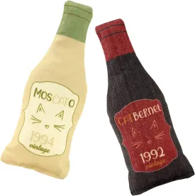 Wine Bottle Catnip Toys for Cats and Kittens Plush Wine Bottle - Funny Cat Toy Moscato and CATbernet - Cat Nip Toy for Wine Drinking Cat Moms and Dads