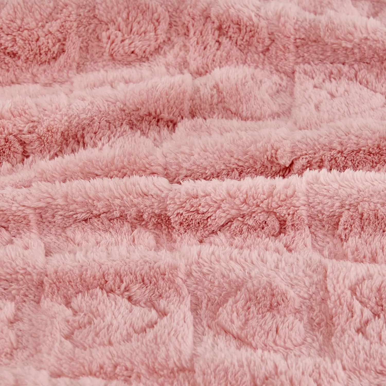 Yurhap Fleece Baby Blanket Heart Checkered Blanket, Ultra Soft Cozy Baby Blankets for Girls Boys, Fluffy Infant Toddler Newborn Receiving Blankets for Crib Stroller 3040 (Dark Pink)